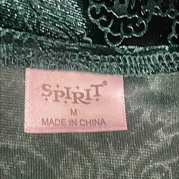 Spirit Woodland Huntress Emerald Green Corset Sleeveless Velvety Top, Size M - Picture 8 of 9